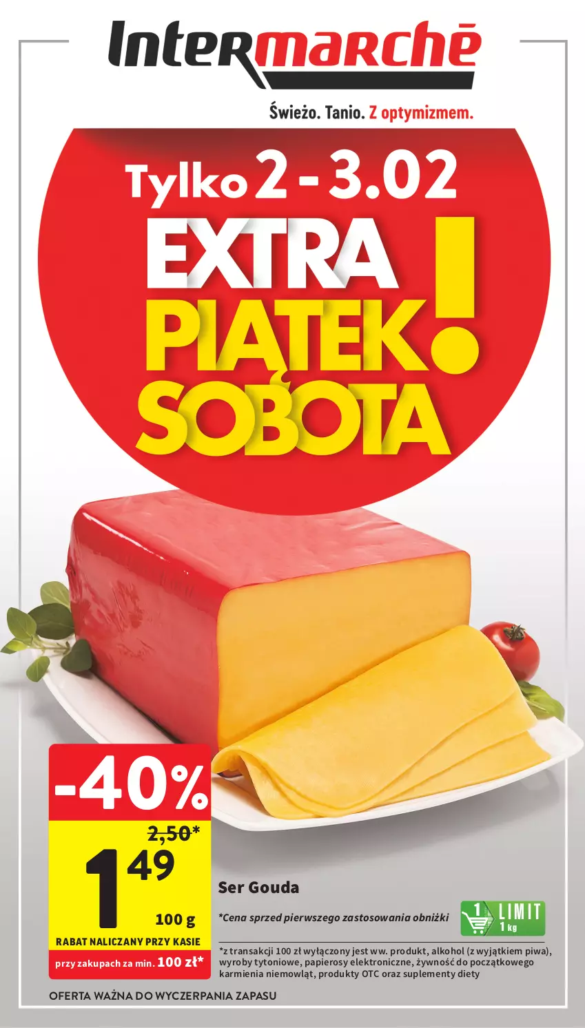 Gazetka promocyjna Intermarche - Gazetka Intermarche - ważna 01.02 do 07.02.2024 - strona 2 - produkty: Gouda, Karmi, Papier, Piwa, Ser, Tran