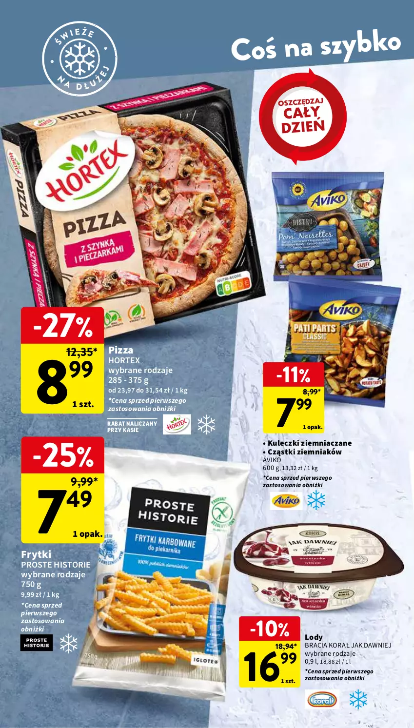 Gazetka promocyjna Intermarche - Gazetka Intermarche - ważna 01.02 do 07.02.2024 - strona 24 - produkty: Frytki, Hortex, Lody, Pizza