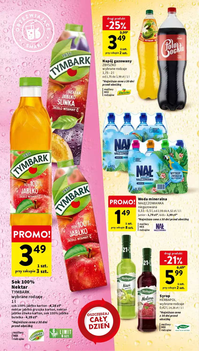 Gazetka promocyjna Intermarche - Gazetka Intermarche - ważna 01.02 do 07.02.2024 - strona 32 - produkty: Herbapol, Nałęczowianka, Napój, Napój gazowany, Nektar, Sok, Syrop, Tymbark, Woda, Woda mineralna