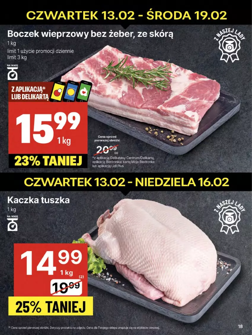 Gazetka promocyjna Delikatesy Centrum - NOWA GAZETKA Delikatesy Centrum od 13 lutego! 13-19.02.2025 - ważna 13.02 do 19.02.2025 - strona 18 - produkty: Boczek, Boczek wieprzowy, Dron, Kaczka, Rum, Tusz