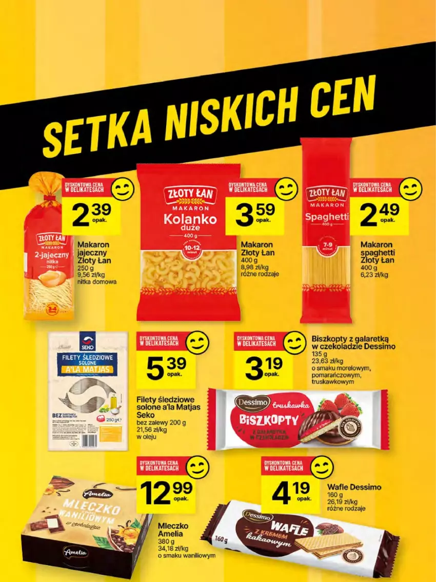 Gazetka promocyjna Delikatesy Centrum - NOWA GAZETKA Delikatesy Centrum od 13 lutego! 13-19.02.2025 - ważna 13.02 do 19.02.2025 - strona 53 - produkty: Biszkopty, Gala, Makaron, Matjas, Mleczko, Olej, SEKO, Spaghetti, Wafle