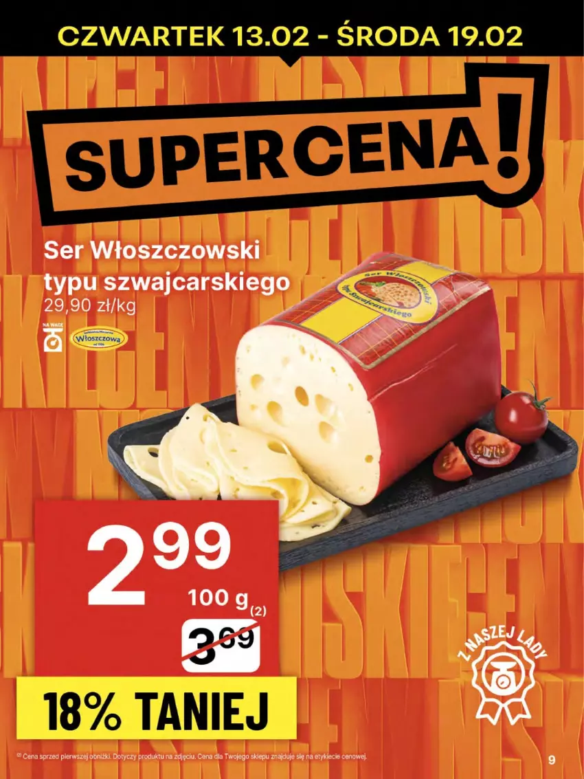 Gazetka promocyjna Delikatesy Centrum - NOWA GAZETKA Delikatesy Centrum od 13 lutego! 13-19.02.2025 - ważna 13.02 do 19.02.2025 - strona 9 - produkty: Cars, Ser, Włoszczowski