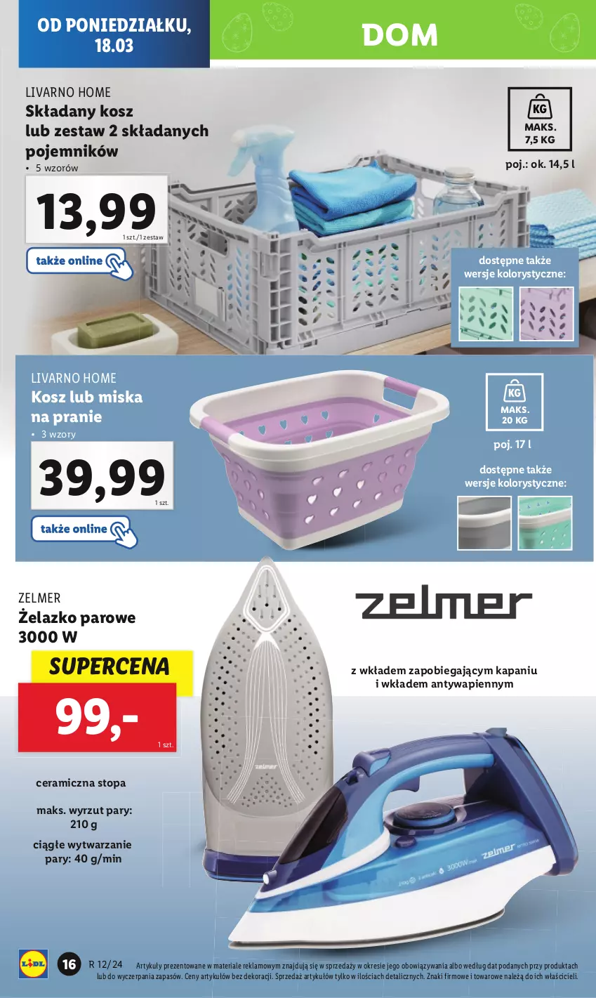 Gazetka promocyjna Lidl - GAZETKA - ważna 18.03 do 24.03.2024 - strona 18 - produkty: Ivar, Kosz, Miska, Pojemnik, Top, Zelmer