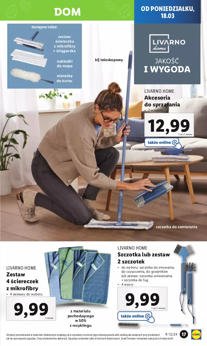 Gazetka promocyjna Lidl - GAZETKA - ważna 18.03 do 24.03.2024 - strona 19 - produkty: Grzejnik, Ivar, Mop, Szczotka, Szczotka do zmywania, Teleskop