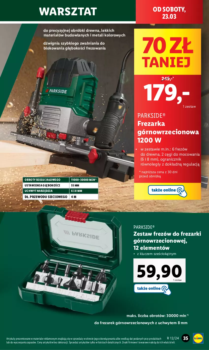 Gazetka promocyjna Lidl - GAZETKA - ważna 18.03 do 24.03.2024 - strona 41 - produkty: Dźwig, Frezarka, Gra, Parkside