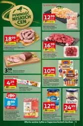 Gazetka promocyjna Auchan - Gazetka Pewność Niskich Cen Supermarket Auchan - Gazetka - ważna od 11.12 do 11.12.2024 - strona 7 - produkty: Kurczak, Ciasto francuskie, Gulasz wołowy, Krakus, Por, Parówki, Parówki z szynki, Szynka, Tarczyński, Kapustą, Kiełbasa biała, Flaki, Kiełbasa, Flaki wołowe, Fa