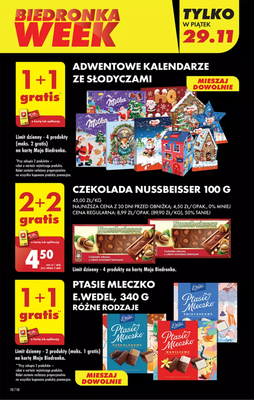 Gazetka promocyjna Biedronka - Od czwartku - ważna 28.11 do 04.12.2024 - strona 14 - produkty: Czekolada, Dron, Gra, Kalendarz, Mleczko, Ptasie mleczko, Ser