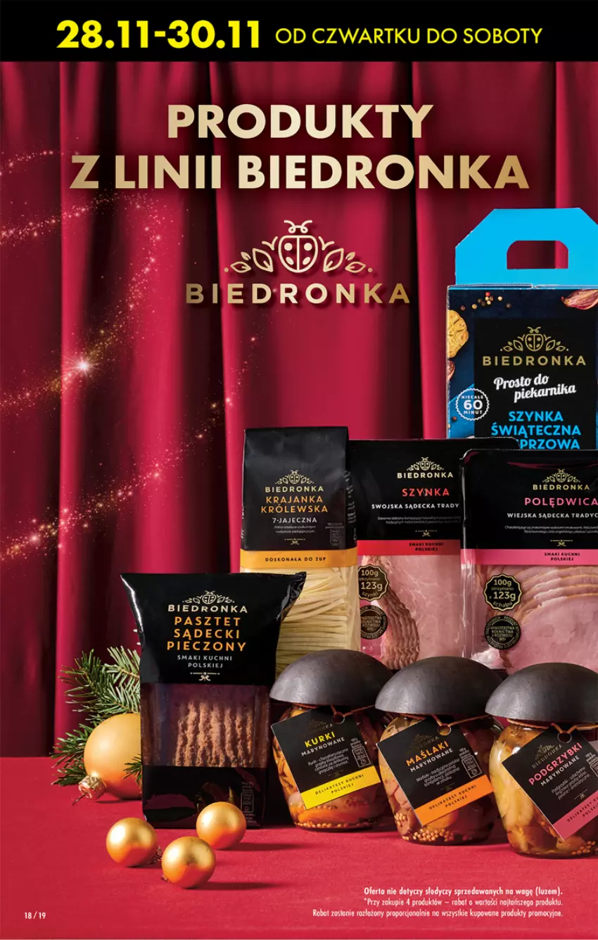 Gazetka promocyjna Biedronka - Od czwartku - ważna 28.11 do 04.12.2024 - strona 20 - produkty: Dron, Fa, Pasztet, Piec, Polędwica, Szynka