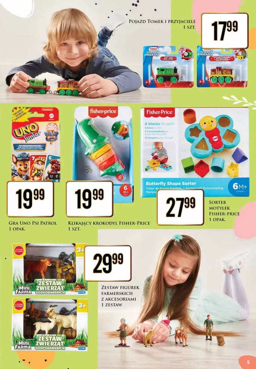 Gazetka promocyjna Dino - Gazetka - ważna 28.03 do 10.04.2022 - strona 5 - produkty: Fa, Fisher-Price, Gra, Psi Patrol