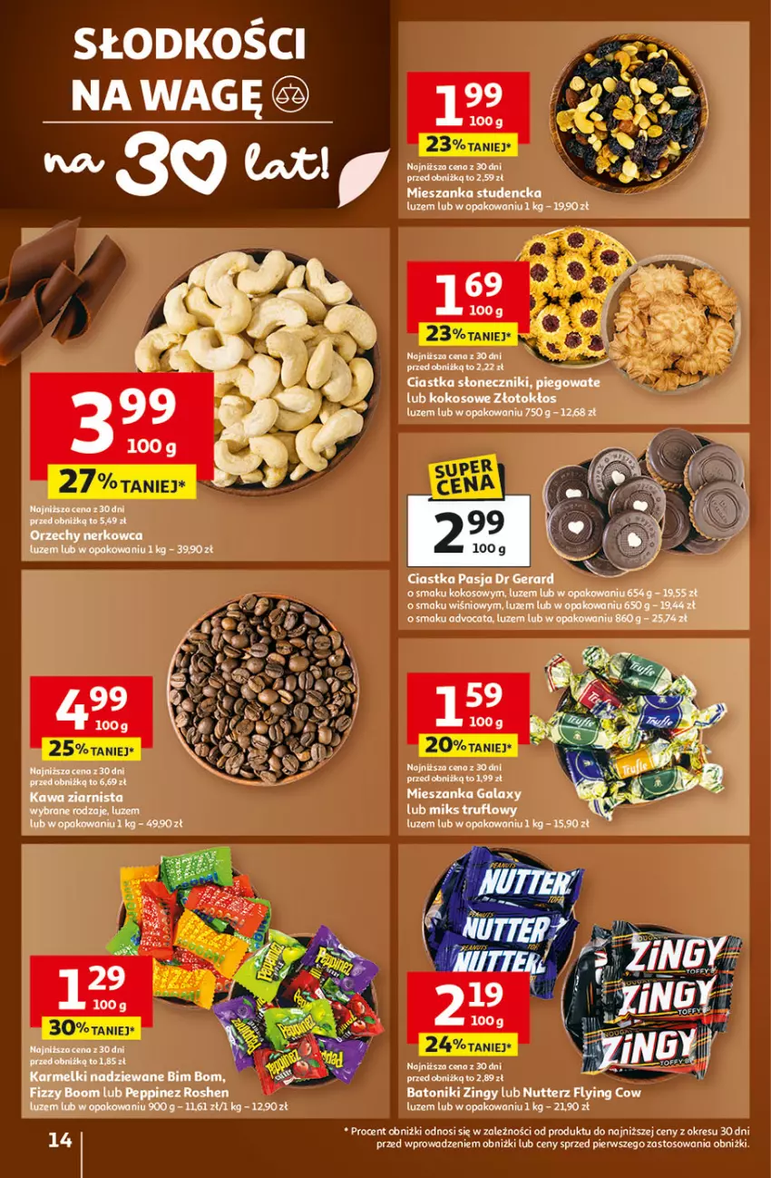 Gazetka promocyjna Auchan - Gazetka 30 Lat Hipermarket Auchan - ważna 22.01 do 28.01.2026 - strona 14 - produkty: Baton, Ciastka, Dr Gerard, Kokos, LG, Mieszanka studencka, Tonik