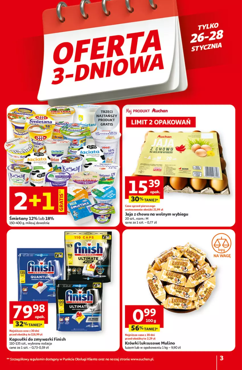 Gazetka promocyjna Auchan - Gazetka 30 Lat Hipermarket Auchan - ważna 22.01 do 28.01.2026 - strona 3 - produkty: Dada, Finish, Gra, Jaja, Zmywarki