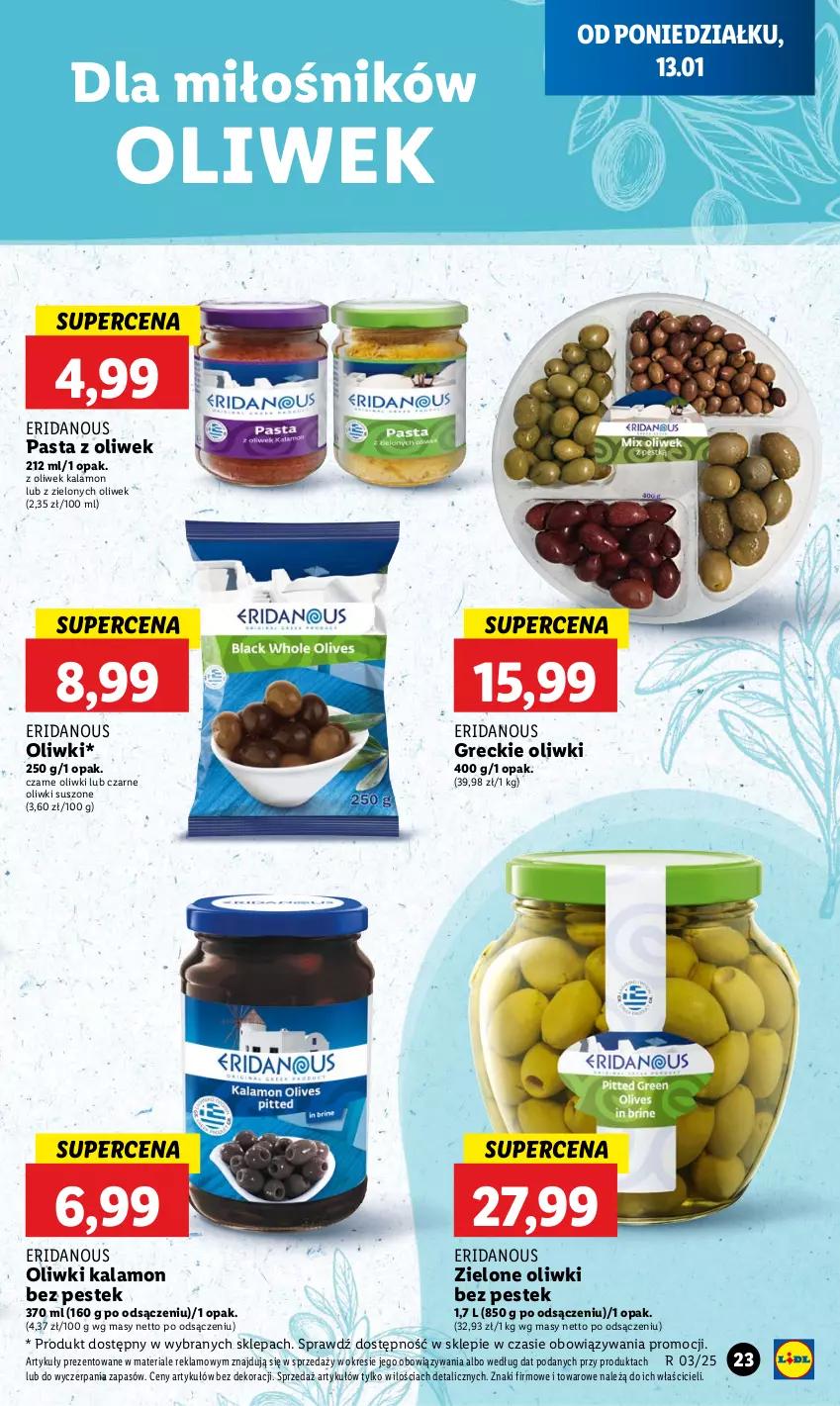 Gazetka promocyjna Lidl - GAZETKA - ważna 13.01 do 15.01.2025 - strona 27 - produkty: Oliwki, Oliwki czarne, Stek