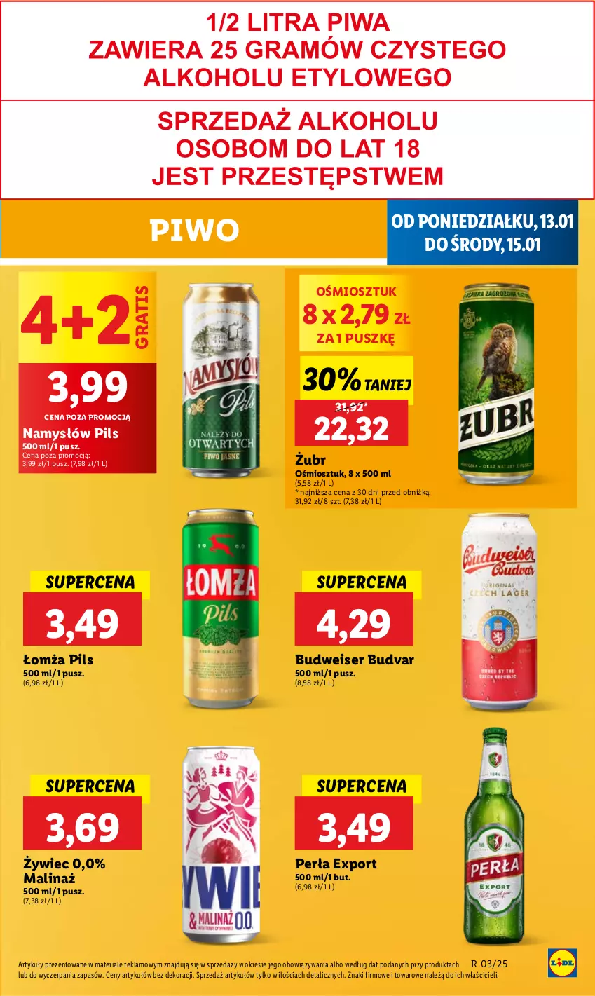 Gazetka promocyjna Lidl - GAZETKA - ważna 13.01 do 15.01.2025 - strona 49 - produkty: Gra, Namysłów, Perła, Piwo, Por, Ser