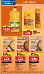 Gazetka promocyjna Lidl - GAZETKA - Gazetka - ważna od 15.01 do 15.01.2025 - strona 52 - produkty: Kasza jaglana, Makaron, Gry, Kuchnia, LANA, Penne, Spaghetti, Olej rzepakowy, Kasza, Olej, Kasza gryczana