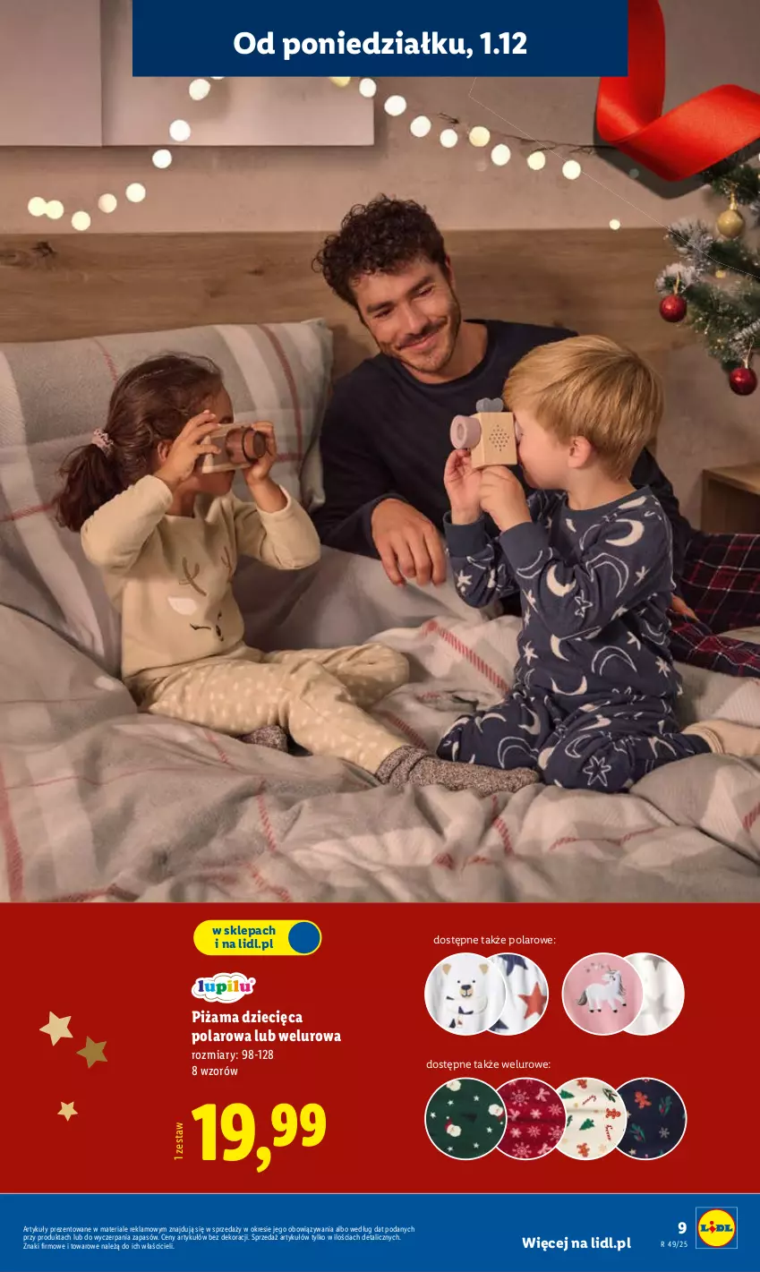 Gazetka promocyjna Lidl - GAZETKA - ważna 01.12 do 07.12.2025 - strona 15 - produkty: Dzieci, Piżama