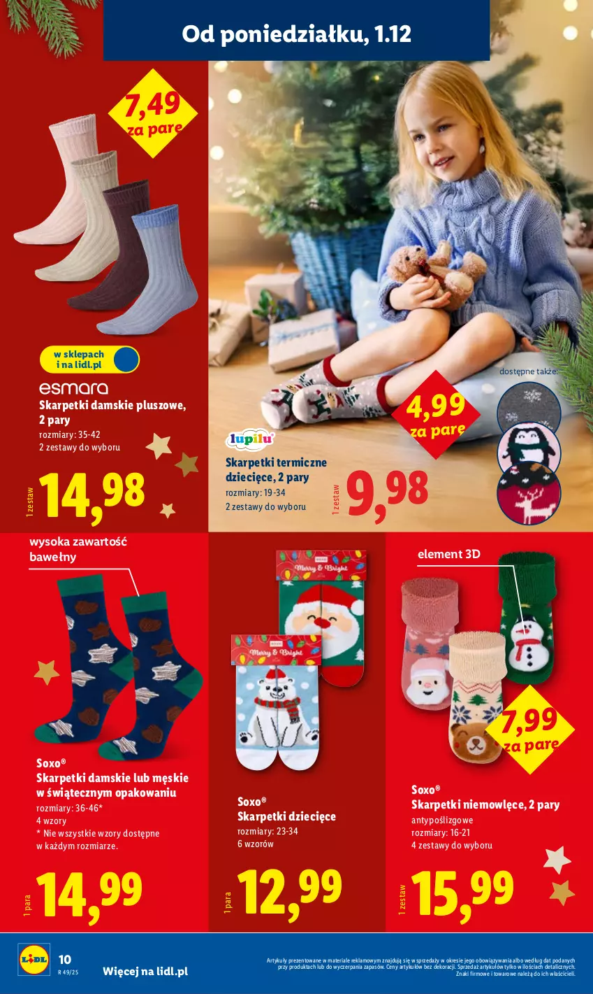Gazetka promocyjna Lidl - GAZETKA - ważna 01.12 do 07.12.2025 - strona 16 - produkty: Dzieci, Karp, Skarpetki, Sok