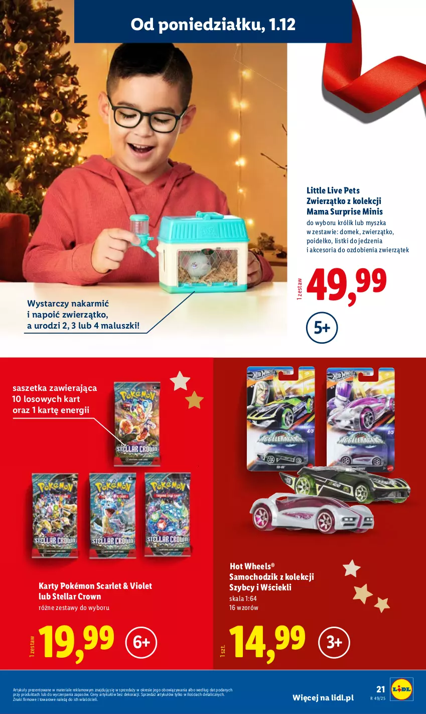 Gazetka promocyjna Lidl - GAZETKA - ważna 01.12 do 07.12.2025 - strona 27 - produkty: Chodzik, Hot Wheels, Karmi, Królik, Mysz, Pokémon