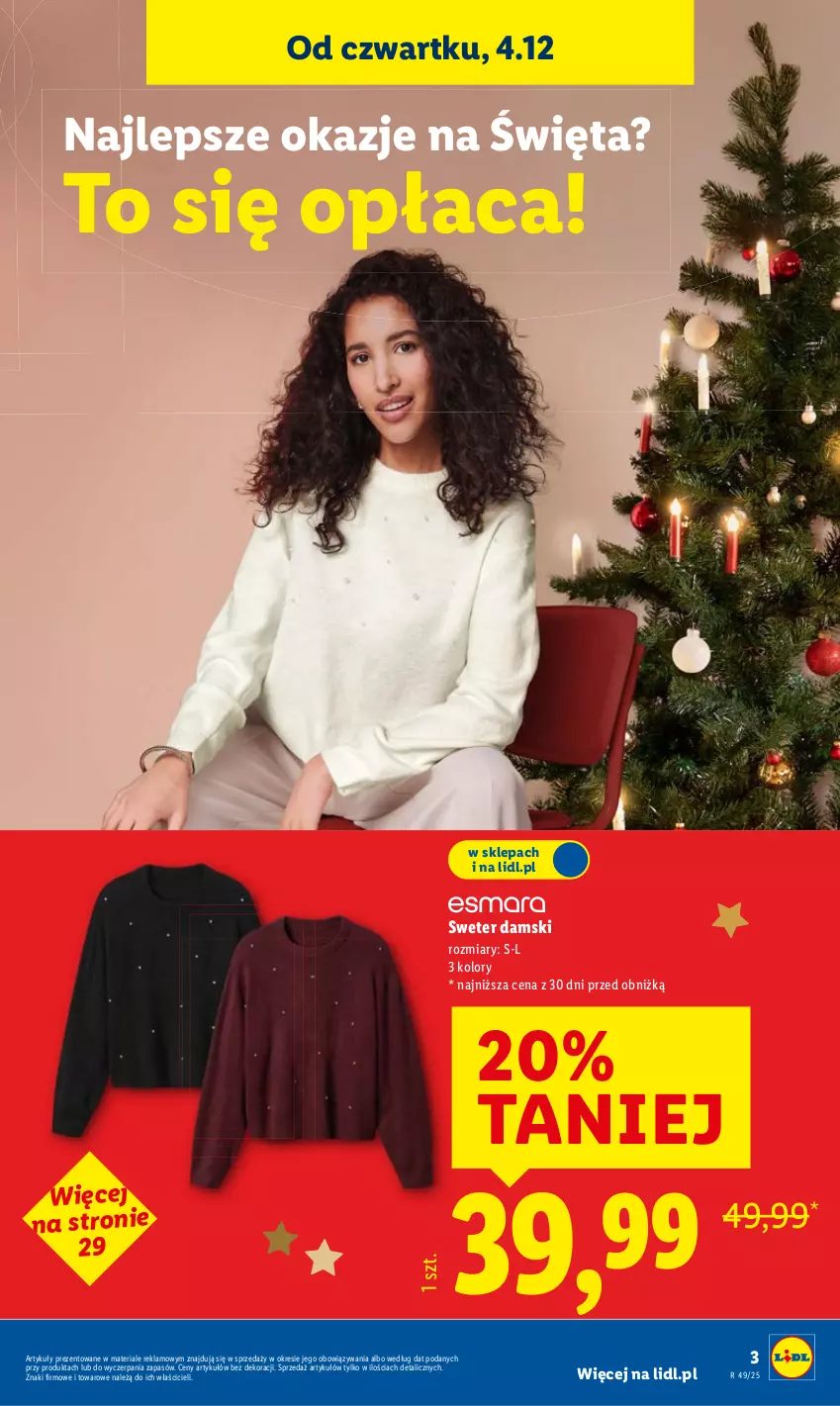 Gazetka promocyjna Lidl - GAZETKA - ważna 01.12 do 07.12.2025 - strona 3 - produkty: Sweter