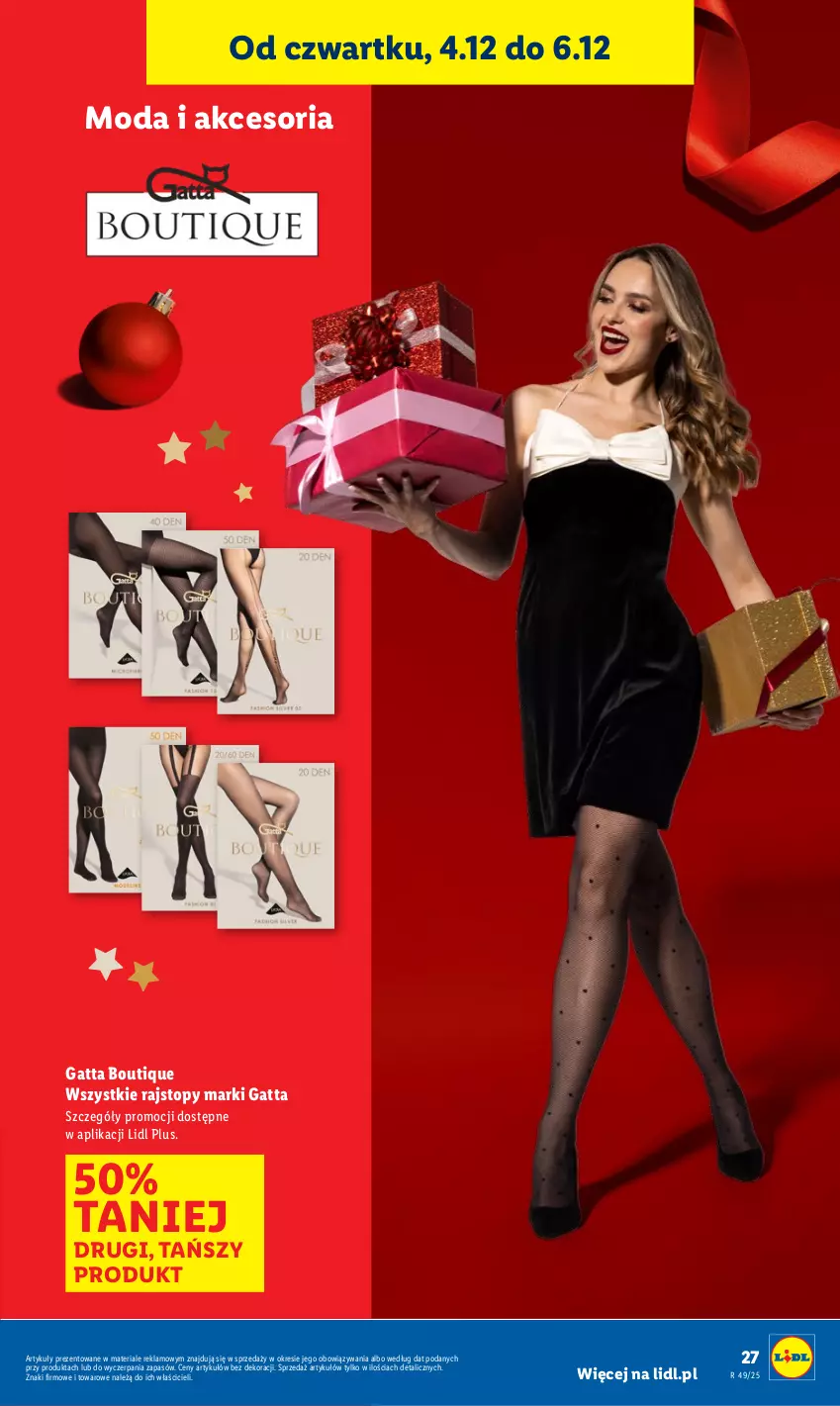 Gazetka promocyjna Lidl - GAZETKA - ważna 01.12 do 07.12.2025 - strona 33 - produkty: Gatta, Moda, Rajstopy, Top