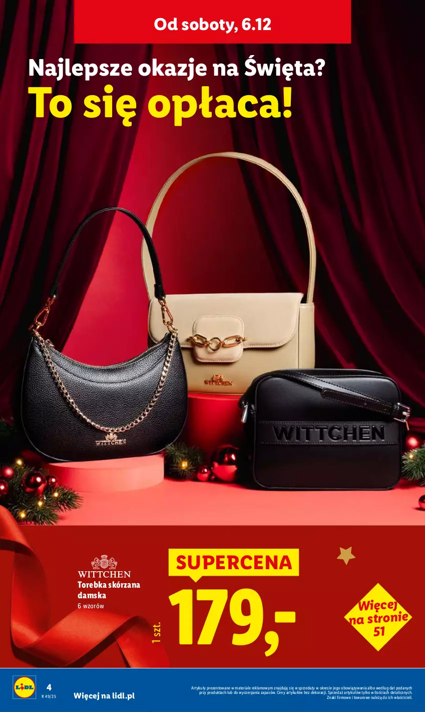 Gazetka promocyjna Lidl - GAZETKA - ważna 01.12 do 07.12.2025 - strona 4 - produkty: Torebka