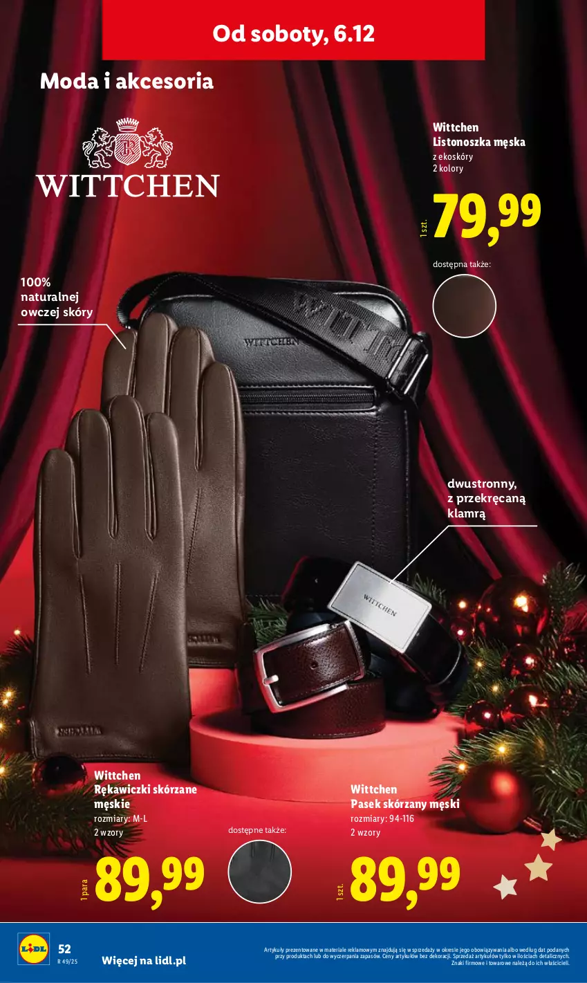 Gazetka promocyjna Lidl - GAZETKA - ważna 01.12 do 07.12.2025 - strona 58 - produkty: Moda, Pasek, Wittchen