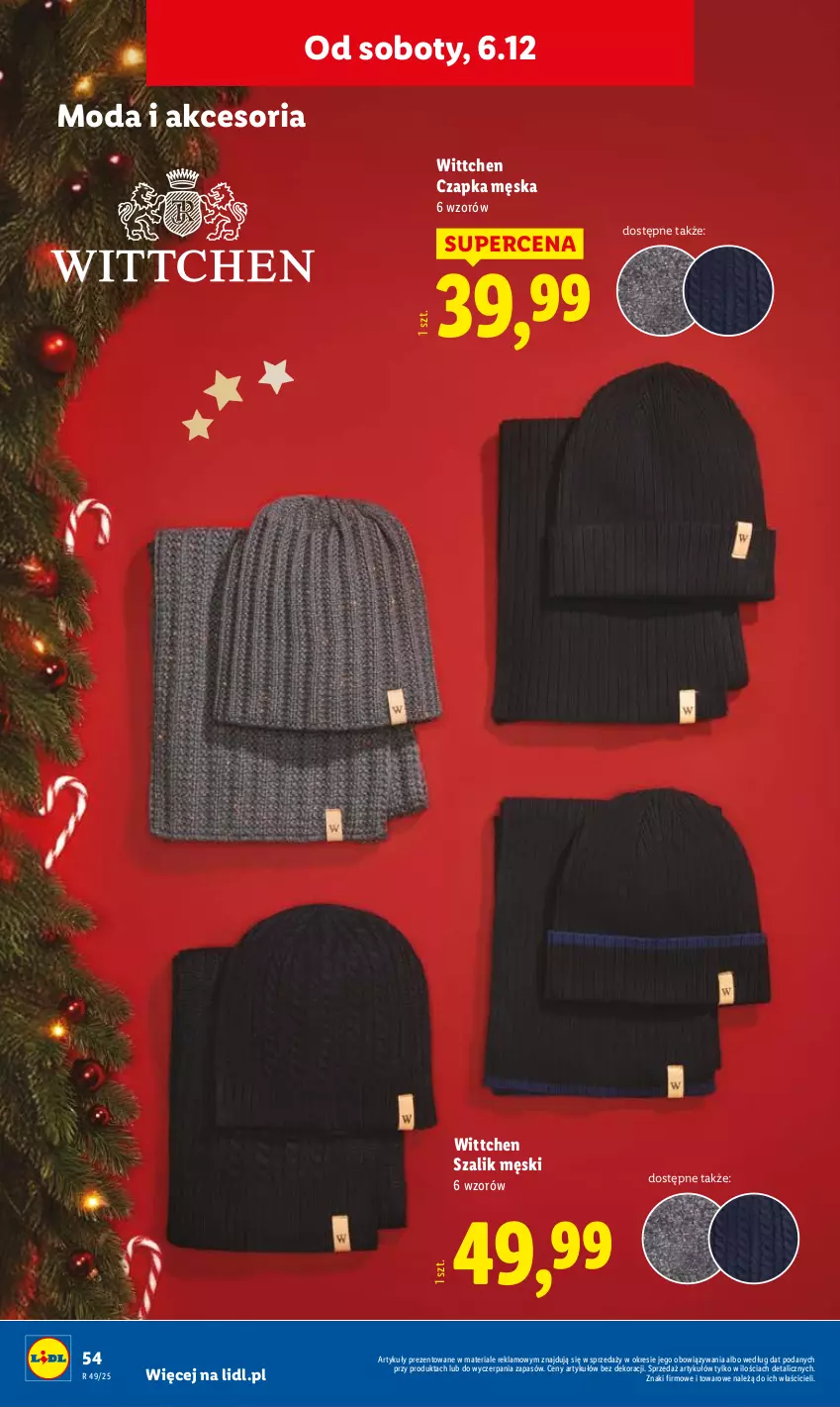 Gazetka promocyjna Lidl - GAZETKA - ważna 01.12 do 07.12.2025 - strona 60 - produkty: Czapka, Moda, Szal, Wittchen
