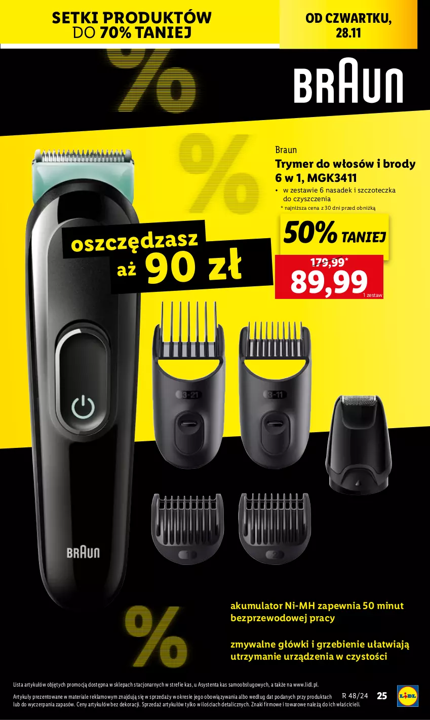 Gazetka promocyjna Lidl - GAZETKA - ważna 25.11 do 30.11.2024 - strona 25 - produkty: Akumulator, Braun, Szczoteczka