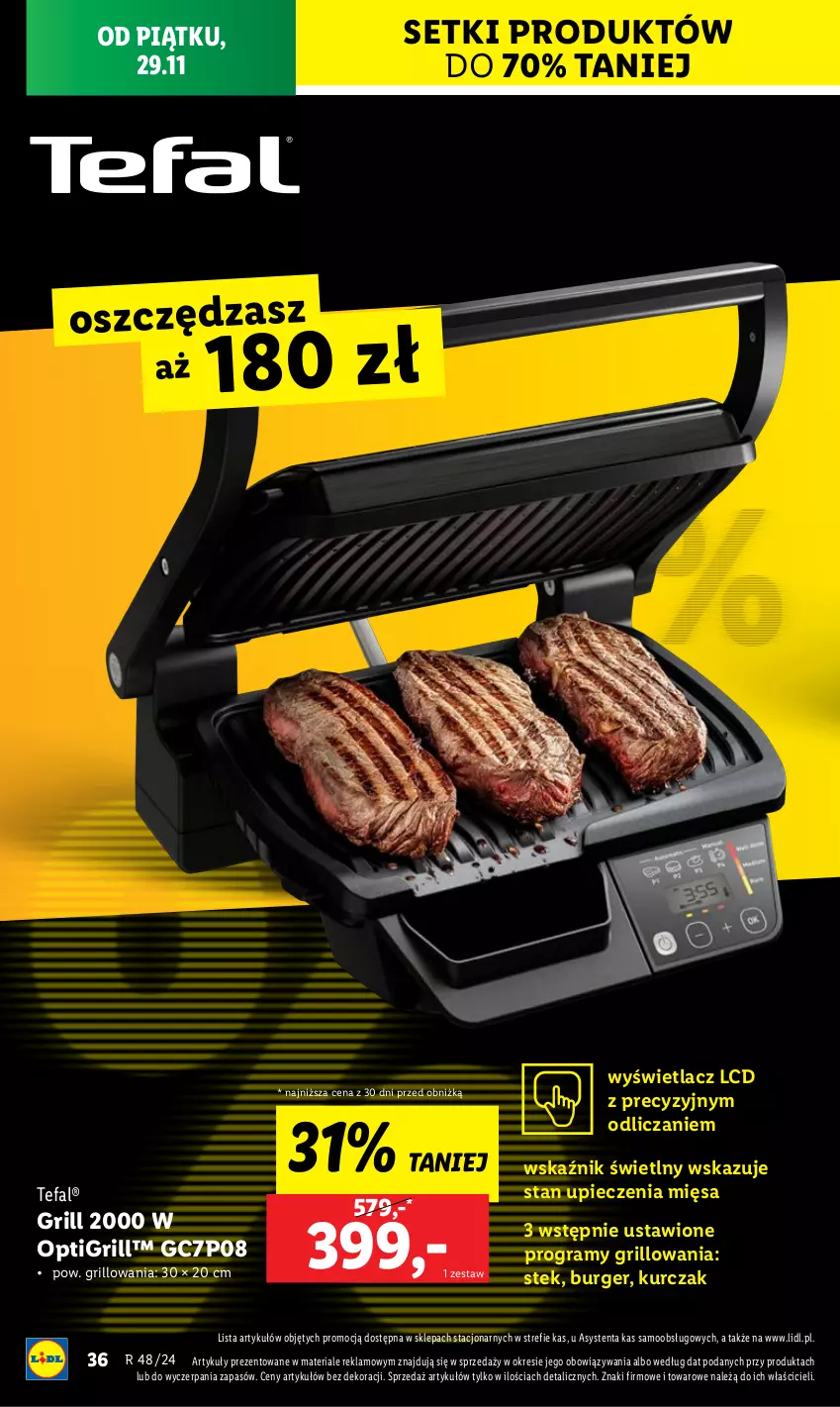 Gazetka promocyjna Lidl - GAZETKA - ważna 25.11 do 30.11.2024 - strona 38 - produkty: Burger, Fa, Gra, Grill, Kurczak, Piec, Stek, Tefal