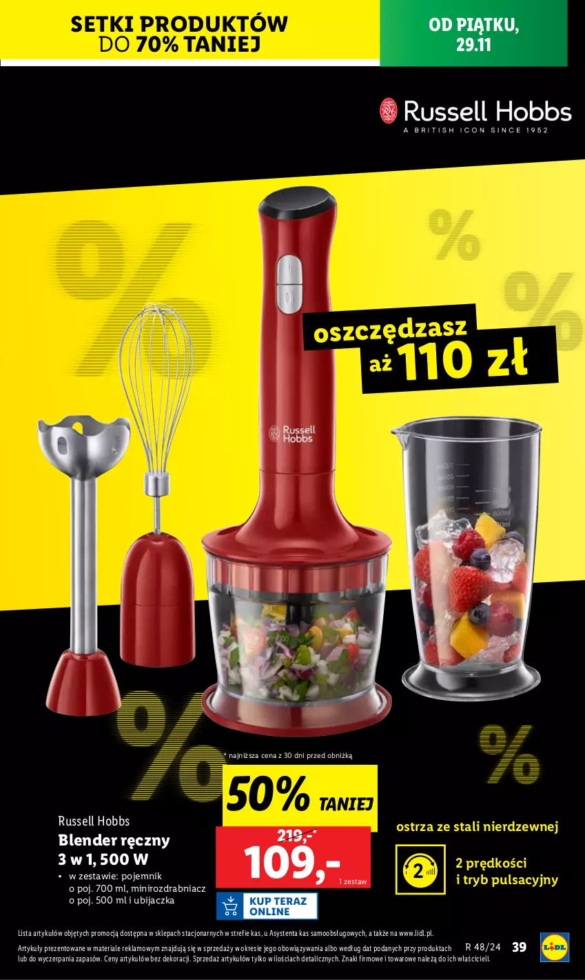 Gazetka promocyjna Lidl - GAZETKA - ważna 25.11 do 30.11.2024 - strona 41 - produkty: Blender, Blender ręczny, Pojemnik, Rozdrabniacz