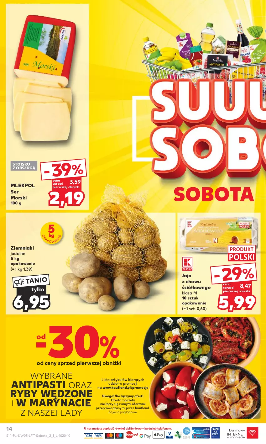 Gazetka promocyjna Kaufland - Gazetka tygodnia - ważna 18.01 do 24.01.2024 - strona 14 - produkty: Jaja, Ser, Waga, Ziemniaki