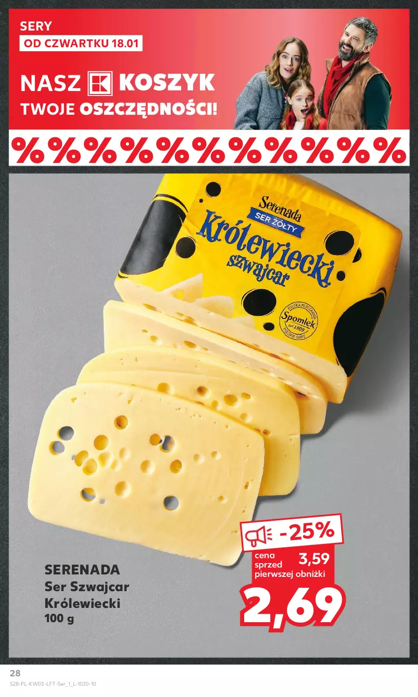 Gazetka promocyjna Kaufland - Gazetka tygodnia - ważna 18.01 do 24.01.2024 - strona 28 - produkty: Kosz, Ser