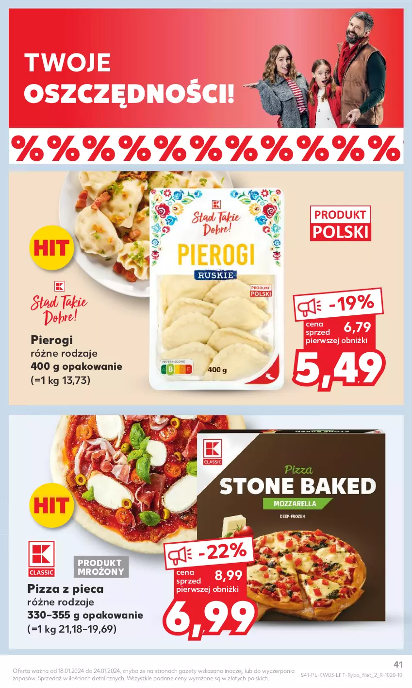 Gazetka promocyjna Kaufland - Gazetka tygodnia - ważna 18.01 do 24.01.2024 - strona 41 - produkty: Piec, Pierogi, Pizza, Ryba