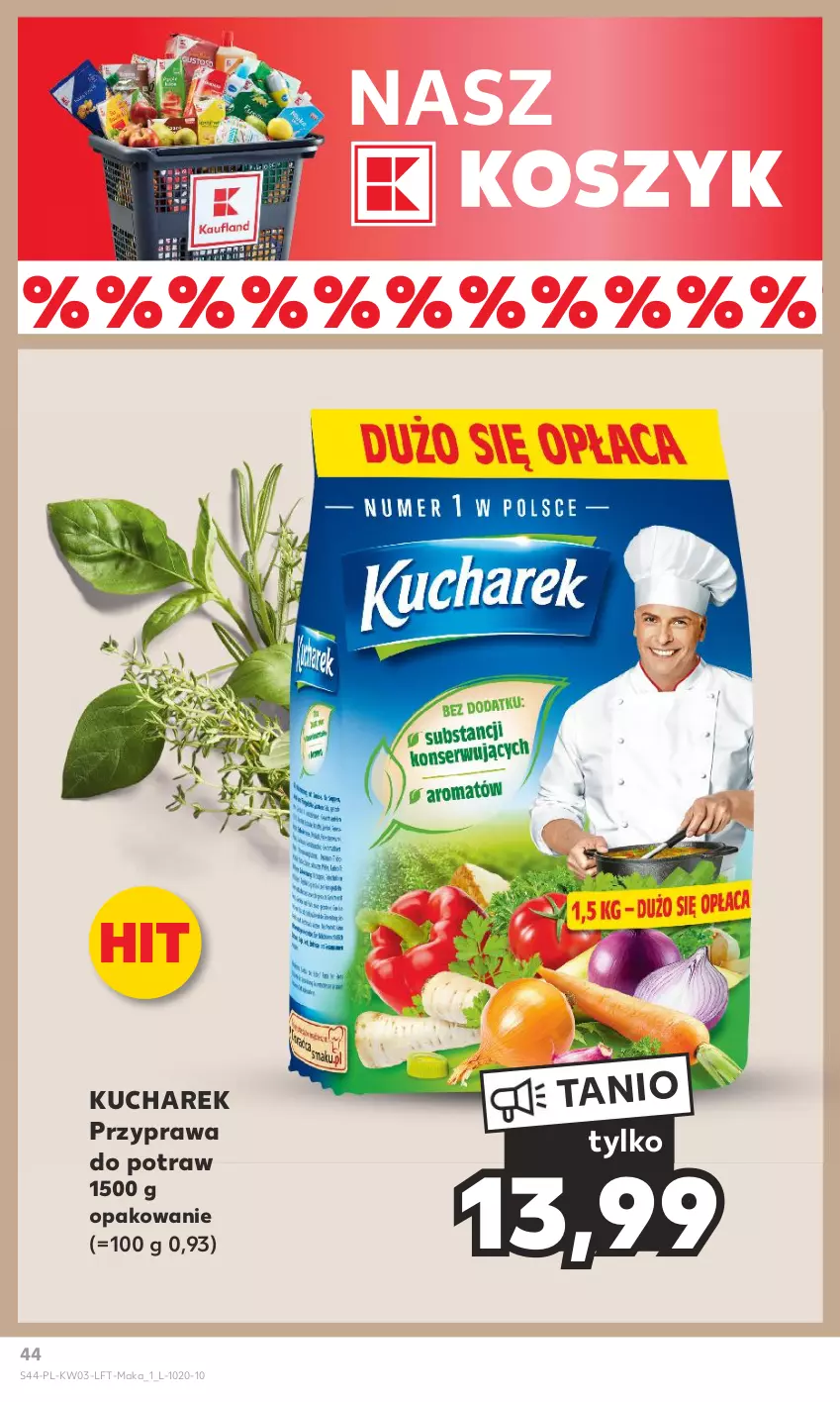 Gazetka promocyjna Kaufland - Gazetka tygodnia - ważna 18.01 do 24.01.2024 - strona 44 - produkty: Kosz, Kucharek, Przyprawa do potraw