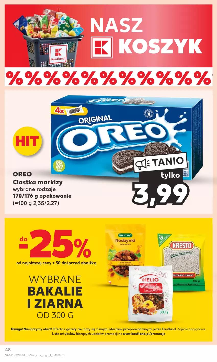 Gazetka promocyjna Kaufland - Gazetka tygodnia - ważna 18.01 do 24.01.2024 - strona 48 - produkty: Ciastka, Kosz, Lody, Oreo, Saga, Waga