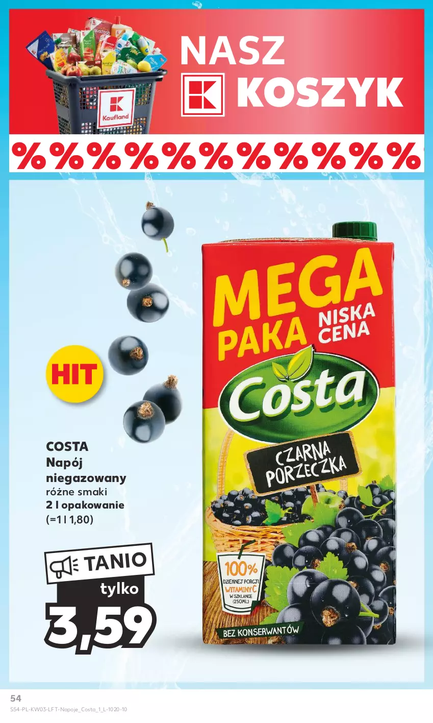 Gazetka promocyjna Kaufland - Gazetka tygodnia - ważna 18.01 do 24.01.2024 - strona 54 - produkty: Kosz, Napój, Napój niegazowany, Napoje