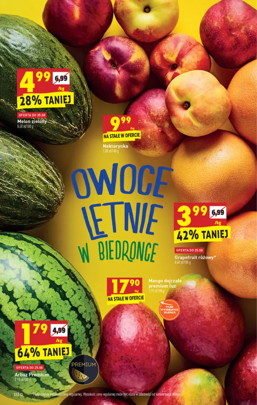 Gazetka promocyjna Biedronka - W tym tygodniu - ważna 23.08 do 29.08.2021 - strona 12 - produkty: Arbuz, Gra, Koc, Mango, Nektar, Nektarynka