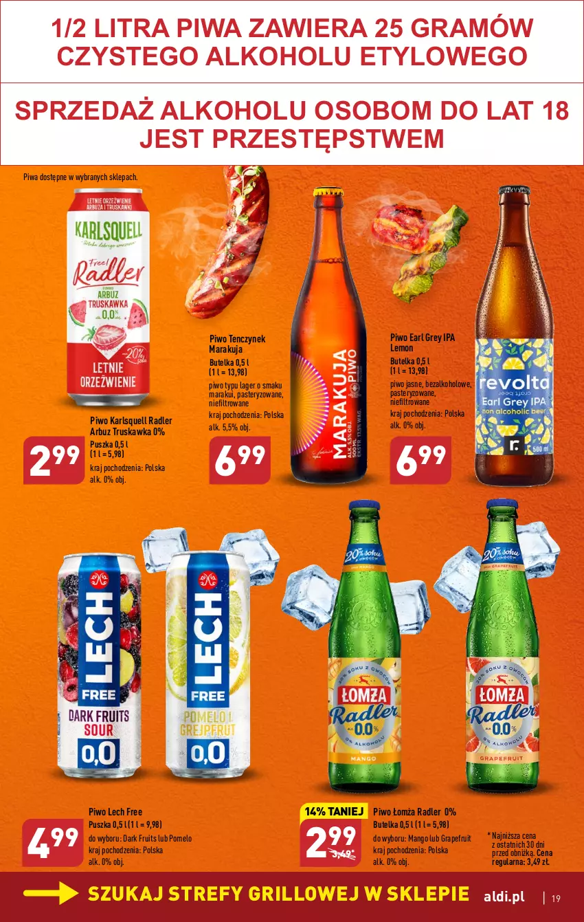 Gazetka promocyjna Aldi - Pełen katalog - ważna 22.05 do 27.05.2023 - strona 19 - produkty: Arbuz, Earl Grey, Gra, Grill, Karlsquell, Mango, Piwa, Piwo, Piwo jasne, Pomelo, Radler