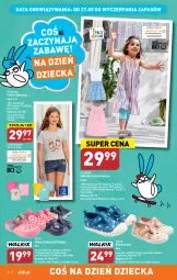 Gazetka promocyjna Aldi - Pełen katalog - Gazetka - ważna od 27.05 do 27.05.2023 - strona 36 - produkty: Buty, T-shirt, Pasek, Wełna, Clogsy, Dzieci, Pocopiano, Sukienka