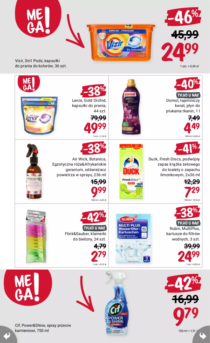 Gazetka promocyjna Rossmann - 1 Września - ważna 01.09 do 15.09.2021 - strona 4 - produkty: Air Wick, Cif, Domol, Duck, Lenor, Rubin