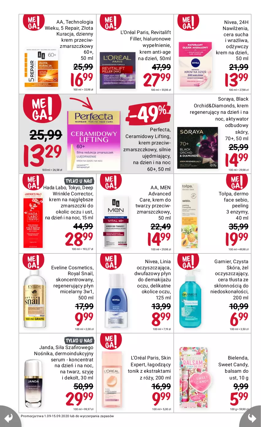 Gazetka promocyjna Rossmann - 1 Września - ważna 01.09 do 15.09.2021 - strona 8 - produkty: Advanced Care, Balsam do ust, Bielenda, Candy, Eveline, Fa, L’Oréal, Lack, Nivea, Perfecta, Rum, Ser, Serum