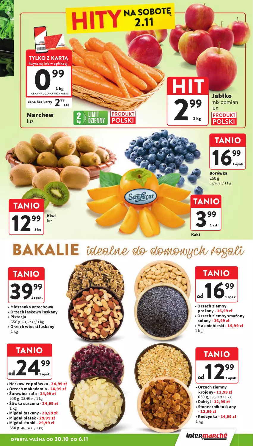 Gazetka promocyjna Intermarche - Gazetka Intermarche - ważna 30.10 do 06.11.2024 - strona 11 - produkty: Borówka, Kaki, Kiwi, Mieszanka orzechowa