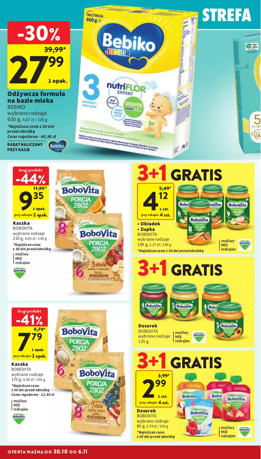 Gazetka promocyjna Intermarche - Gazetka Intermarche - ważna 30.10 do 06.11.2024 - strona 34 - produkty: Bebiko, BoboVita, Deser, Fa, Gra, Ser, Serek