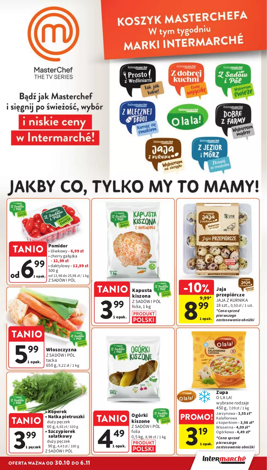 Gazetka promocyjna Intermarche - Gazetka Intermarche - ważna 30.10 do 06.11.2024 - strona 39 - produkty: Jaja, Kalafior, Natka pietruszki, Sałat, Zupa