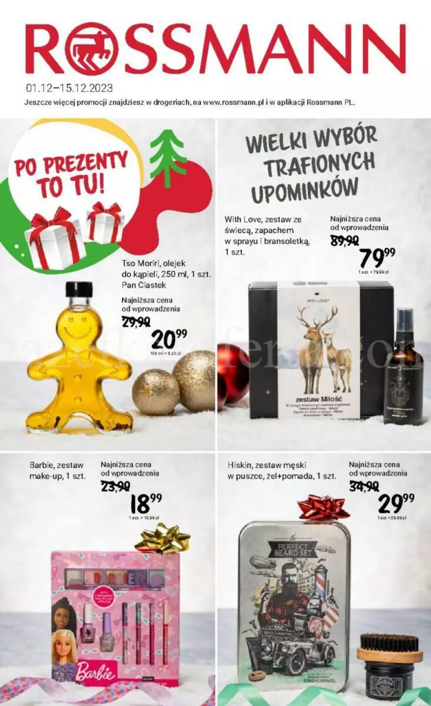 Gazetka promocyjna Rossmann - ważna 01.12 do 15.12.2023 - strona 1 - produkty: Barbie, Olej, Pomada, Stek