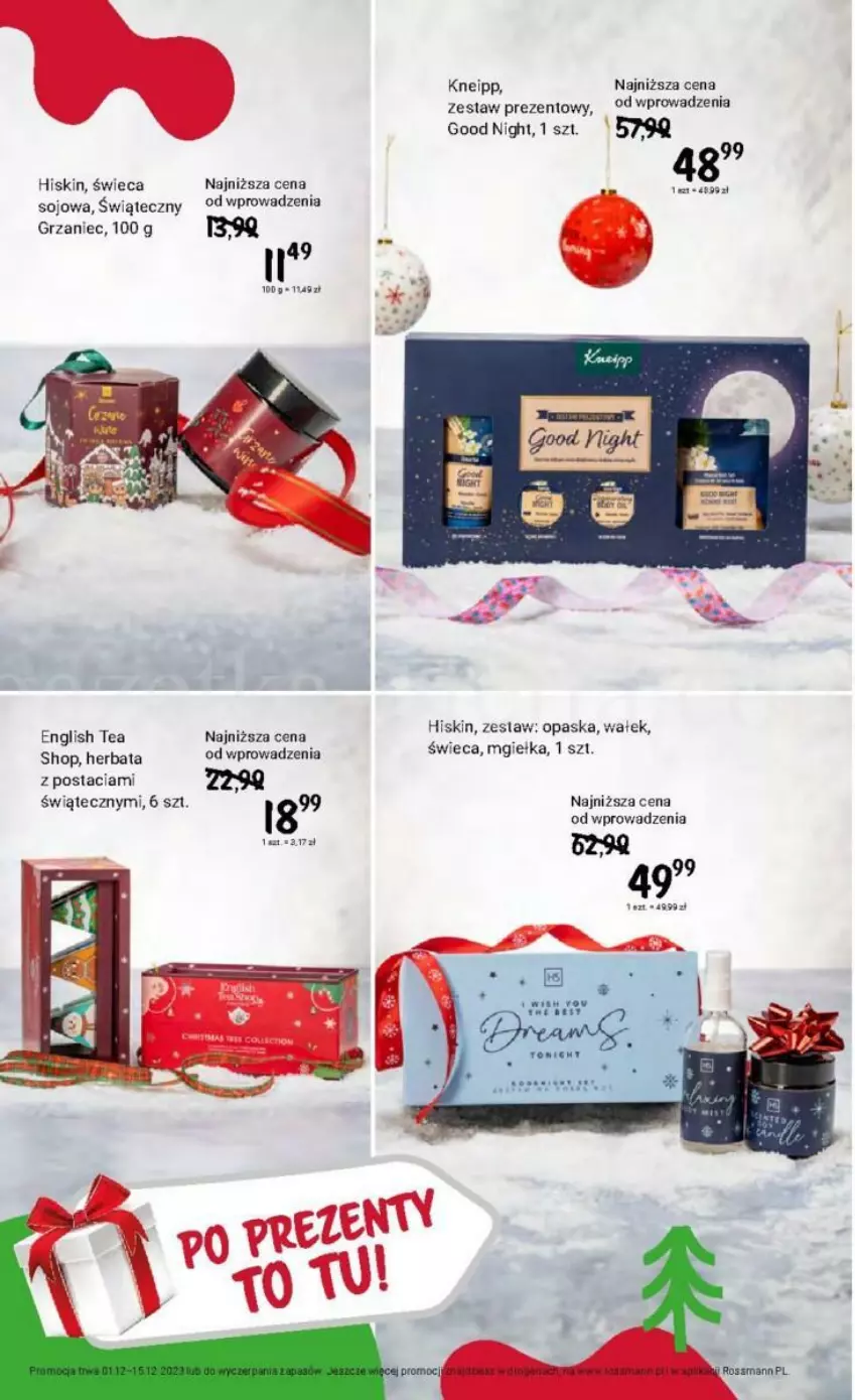 Gazetka promocyjna Rossmann - ważna 01.12 do 15.12.2023 - strona 12 - produkty: Herbata, Kneipp, Opaska, Wałek, Zestaw prezentowy