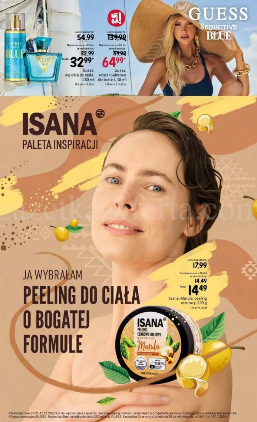 Gazetka promocyjna Rossmann - ważna 01.12 do 15.12.2023 - strona 28 - produkty: Isana, Paleta, Peeling, Woda, Woda toaletowa