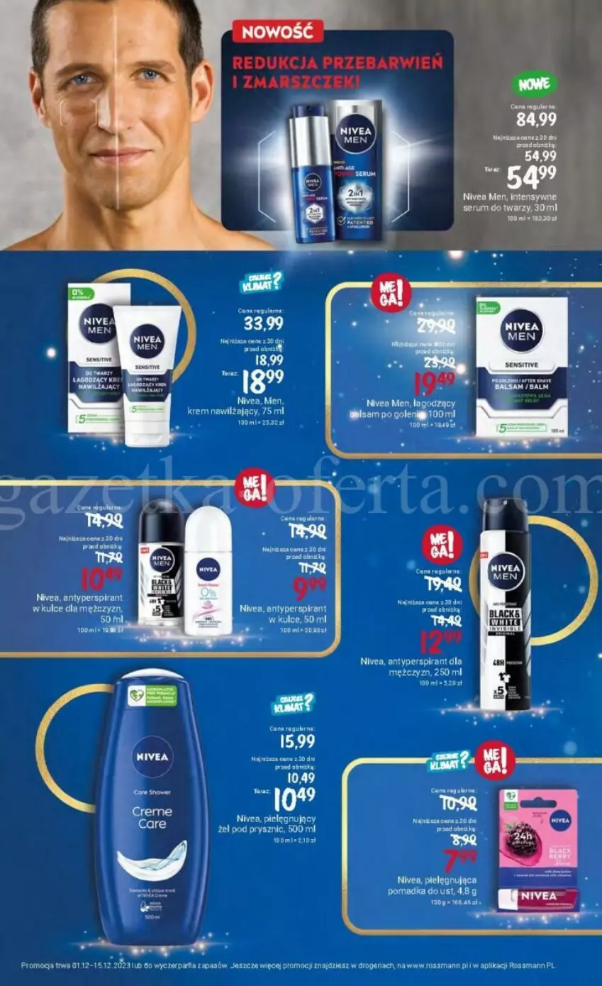 Gazetka promocyjna Rossmann - ważna 01.12 do 15.12.2023 - strona 3 - produkty: Antyperspirant, Krem nawilżający, LG, Nivea, Nivea Men