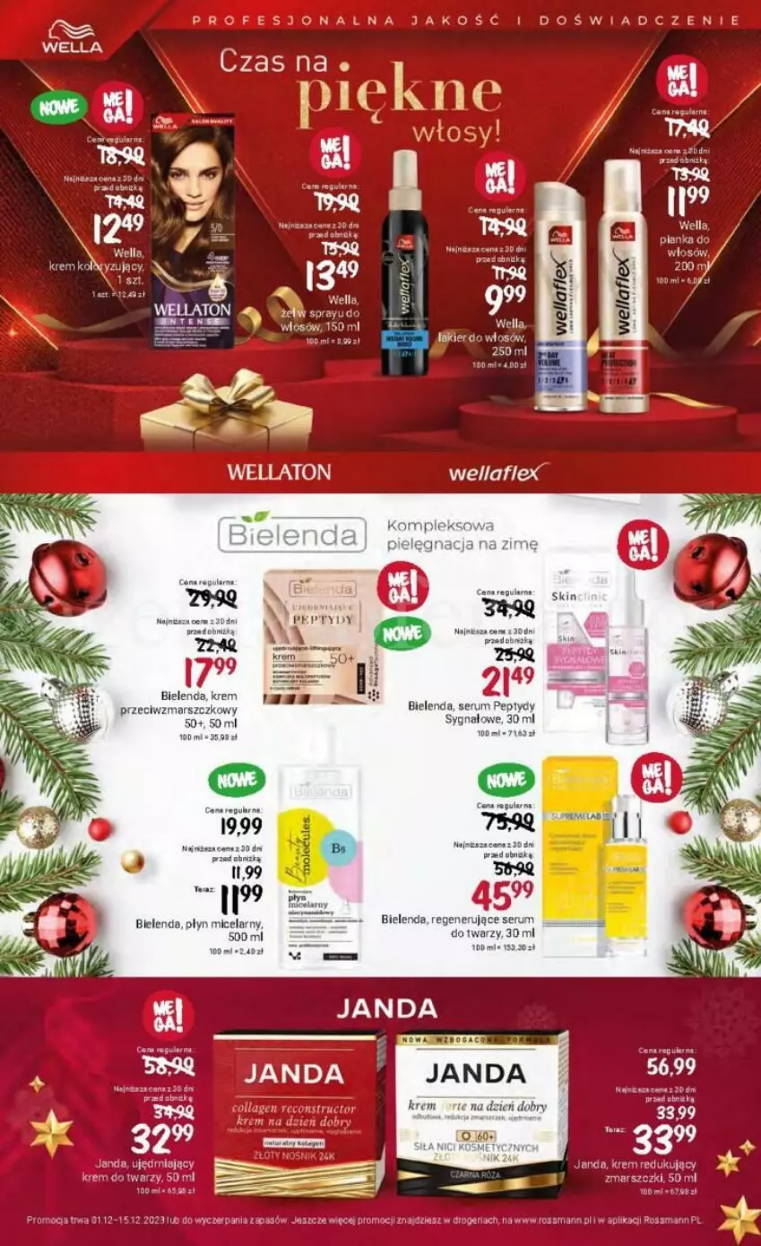 Gazetka promocyjna Rossmann - ważna 01.12 do 15.12.2023 - strona 7 - produkty: Bielenda, Krem do twarzy, Mars, Razer, Rum, Ser, Serum, Stojak, Wella