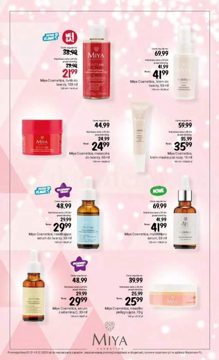 Gazetka promocyjna Rossmann - ważna 01.12 do 15.12.2023 - strona 9 - produkty: Maska, Miya Cosmetics, Rum, Ser, Serum, Serum do twarzy, SkinPro, Tera, Tonik