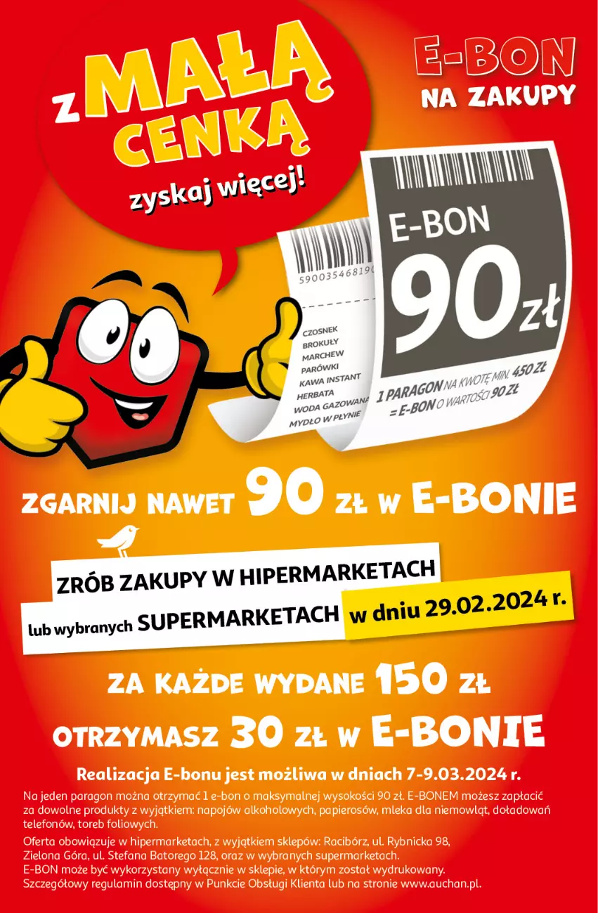 Gazetka promocyjna Auchan - Gazetka z MAŁĄ CENKĄ dźwigniesz więcej! Moje Auchan - ważna 29.02 do 06.03.2024 - strona 2 - produkty: Fa, Papier, Sok